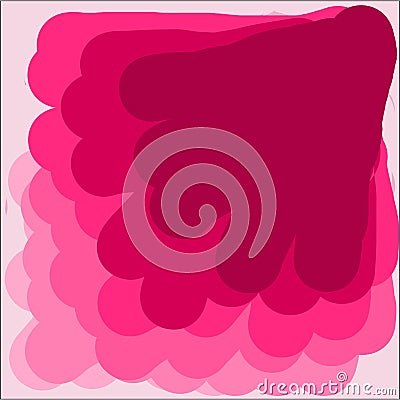 Creative universal abstract greeting cards in pink light and dark colors Vector Illustration