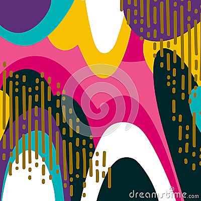 Creative Universal Artistic Abstract Background with Shapes. Bright Colorful Texture. Vector Illustration