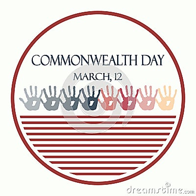 Creative vector abstract logo for Commonwealth Day. Vector Illustration