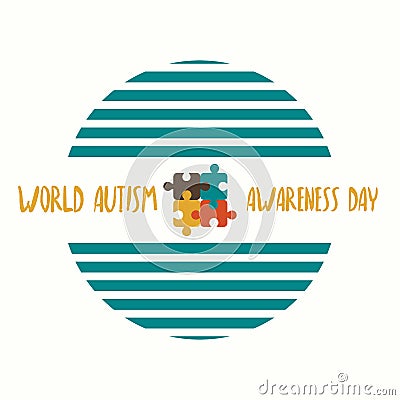 Creative vector abstract for World Autism Awareness Day. Holiday or event for people with autism and other diseases. Vector Illustration