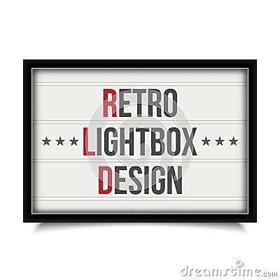 Creative vector illustration of glowing cinema signboard, retro lightbox isolated on transparent background. Art design Vector Illustration