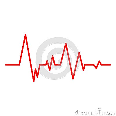 Creative vector illustration of heart line cardiogram isolated on background. Art design health medical heartbeat pulse. Abstract Cartoon Illustration