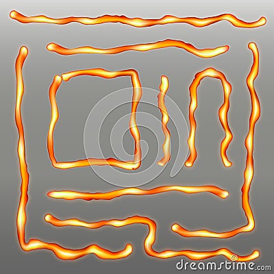 Creative vector illustration of iron weld seam line on transparent background. Art design hot metal steel Vector Illustration