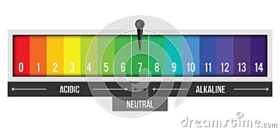 Creative vector illustration of pH scale value isolated on background. Chemical art design infographic. Abstract concept graphic l Cartoon Illustration