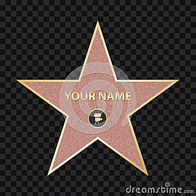 Creative vector illustration of sidewalk famous actor star. Hollywood walk of fame art design. Abstract concept graphic Vector Illustration