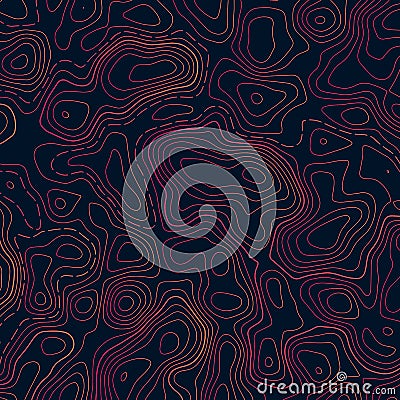 Creative vector illustration of topographic map. Art design contour background. Abstract concept graphic element and Vector Illustration