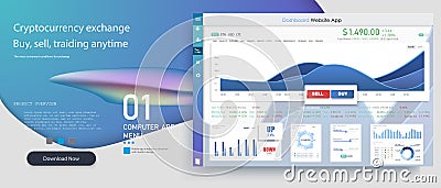 Creative vector illustration of web dashboard infographic template.Online statistics and data Analytics.Market trade. Vector Illustration