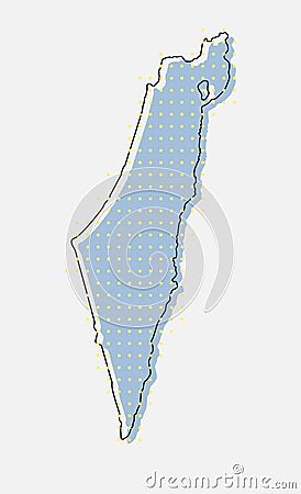 Creative vector Israel country map made of dots Vector Illustration