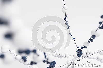 Creative white background with digital cirlces. Decor and landing page concept. Stock Photo
