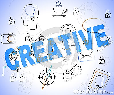 Creative Word Means Designing Designs And Ideas Stock Photo