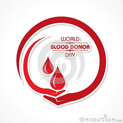 Creative World Blood Donor Day Greeting Vector Illustration