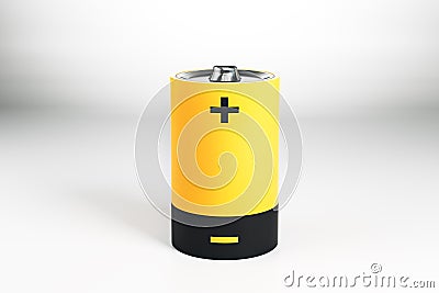 Creative yellow battery Stock Photo