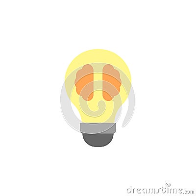 Creativity, bulb, brain icon. Simple color vector elements of innovations icons for ui and ux, website or mobile application Stock Photo