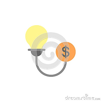 Creativity, bulb, coin, dollar icon. Simple color vector elements of innovations icons for ui and ux, website or mobile Stock Photo
