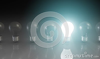 Creativity Concept with Light Bulb Stock Photo