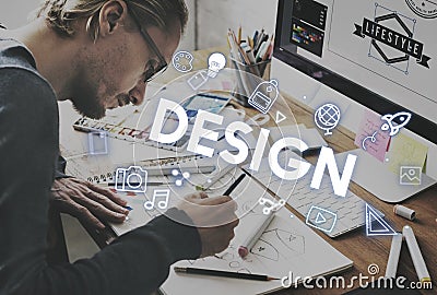 Creativity Design Process Graphics Concept Stock Photo