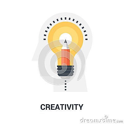 Creativity icon concept Vector Illustration