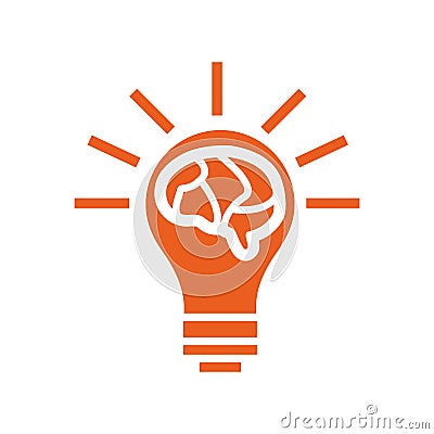 Creativity and Idea Light Bulb Icon Vector Illustration
