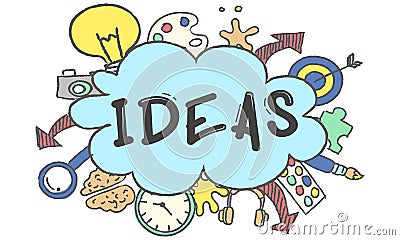 Creativity Ideas Design Thought Bubble Icon Concept Stock Photo