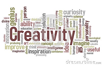 Creativity Word Cloud Vector Illustration