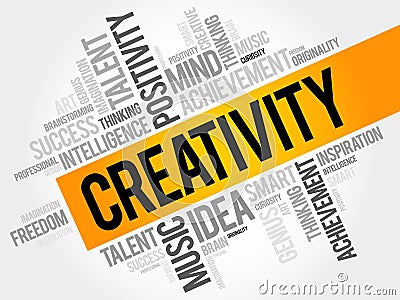 Creativity word cloud Stock Photo