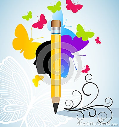 Creativity and/or writing concept Vector Illustration