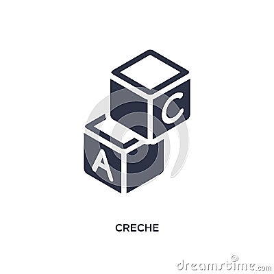 creche icon on white background. Simple element illustration from education concept Vector Illustration