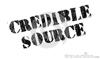 Credible Source rubber stamp Stock Photo