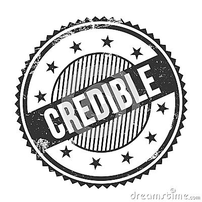 CREDIBLE text written on black grungy round stamp Stock Photo