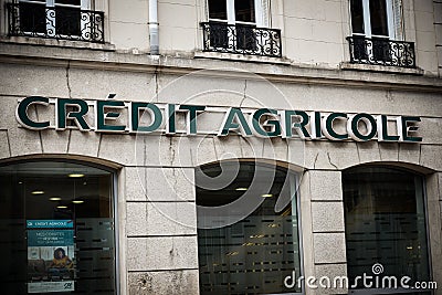 credit agricole signboard Editorial Stock Photo