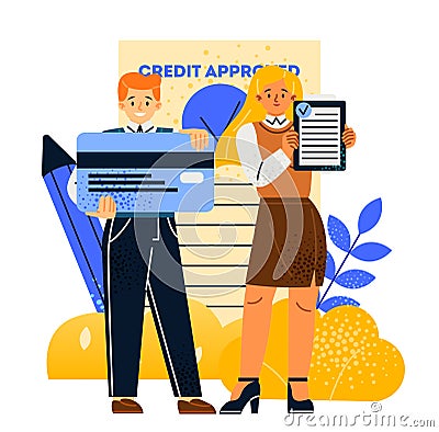 Credit approval concept Vector Illustration