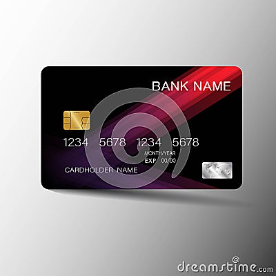 Modern credit card template design. With inspiration from abstract. Vector Illustration