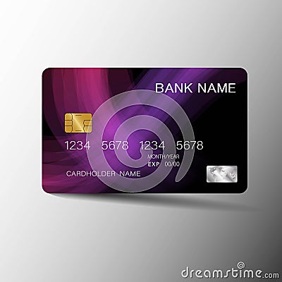 Modern credit card template design. With inspiration from abstract. Vector Illustration