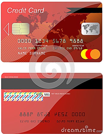 Red Credit Card Stock Photo