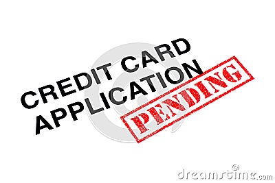 Credit Card Application Pending Stock Photo