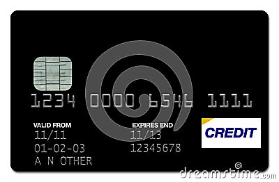 Credit Card Black Stock Photo