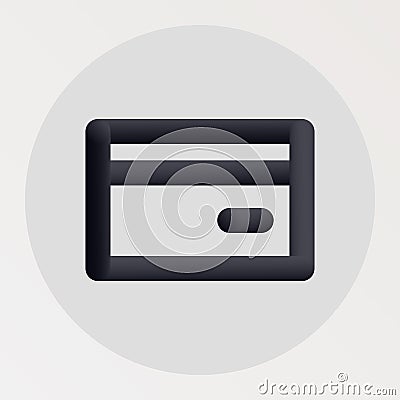 Credit card blended bold black line icon Vector Illustration