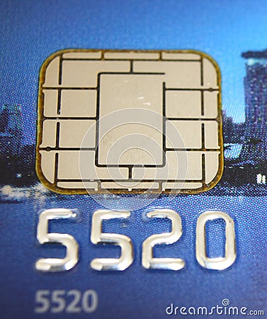 Credit Card Chip Stock Photo