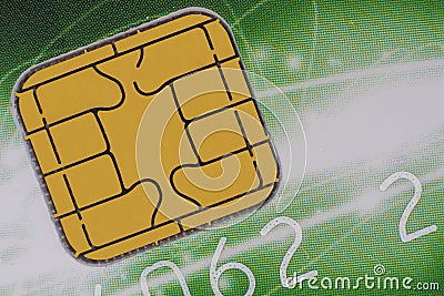 Credit card chip Stock Photo
