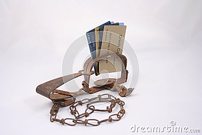 Credit Card Debt Trap Stock Photo