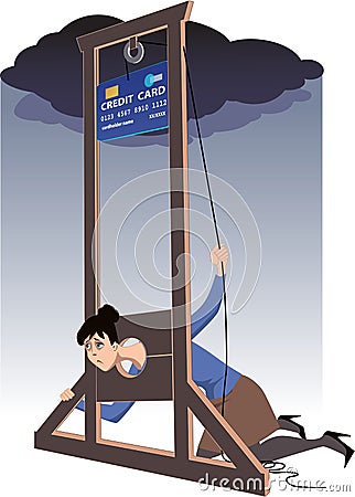 Credit card guillotine Vector Illustration