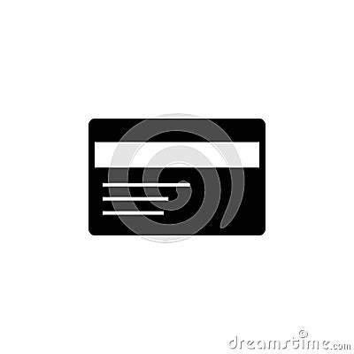 credit card icon. Simple glyph vector of universal set icons for UI and UX, website or mobile application Stock Photo