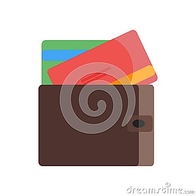 Credit card icon vector sign and symbol isolated on white background, Credit card logo concept Vector Illustration