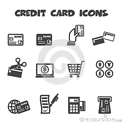 Credit card icons Vector Illustration