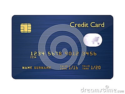 Credit card isolated over white background Stock Photo