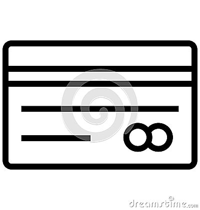 Credit Card Isolated Vector Icon That can be easily Modified or Edited. Credit Card Isolated Vector Icon That can be easily Modif Stock Photo