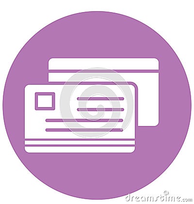 Credit Card Isolated Vector Icon That can be easily Modified or Edited. Credit Card Isolated Vector Icon That can be easily Modif Stock Photo