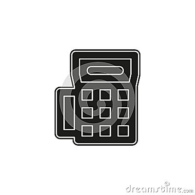 Credit card machine icon - payment terminal illustration - atm for money cash Vector Illustration