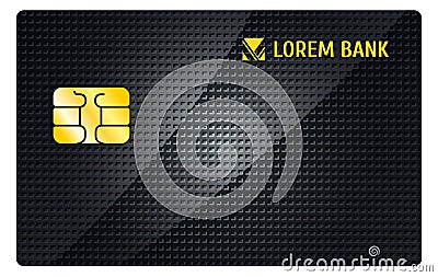 Credit card mockup. Realistic front side plastic banking money Stock Photo