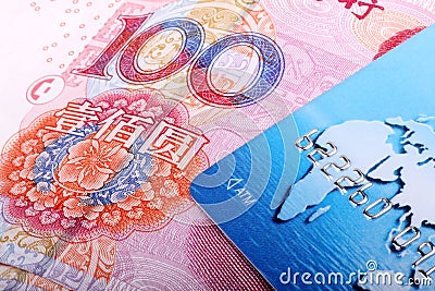 Credit card with RMB Stock Photo